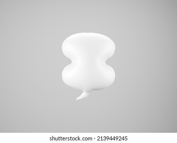 Speech balloon - white on white