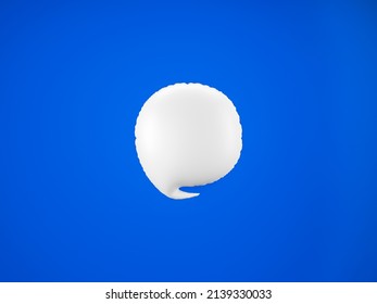 Speech balloon - white on blue