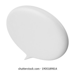 Speech Bubble 3D Illustration On White Background