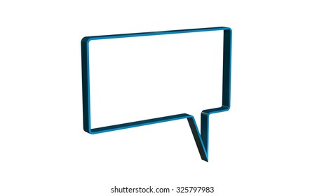 speech bubble 3D - isolated on white