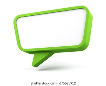 Speech Bubble. 3d Rendered Image