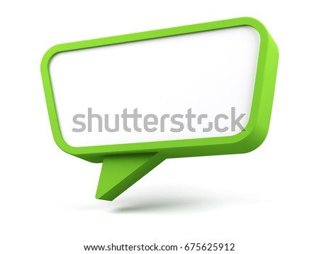 Speech bubble. 3d rendered image