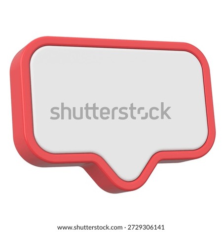Speech bubble. Chat bubble. 3D illustration.