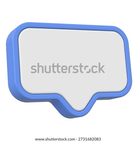 Speech bubble. Chat bubble. 3D illustration.
