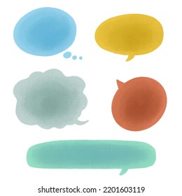 Speech bubble chat box set design illustration banner  