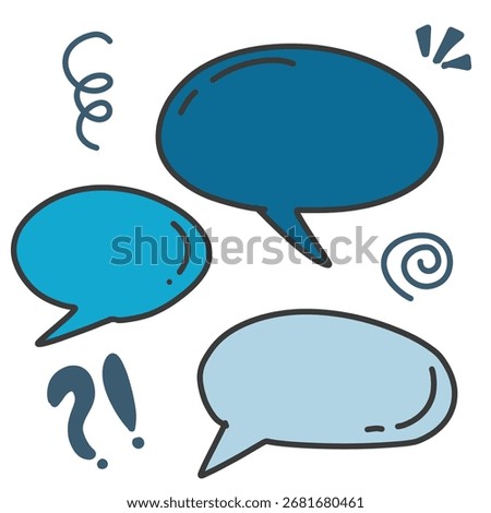 Speech bubble chat massage baloon for chatting cartoon ilustration 