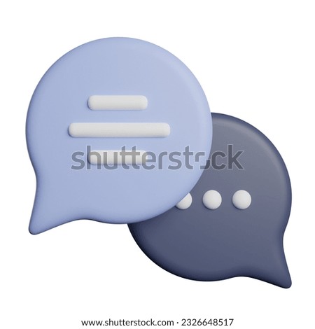 Speech Bubble Chatting 3D Rendering Illustration