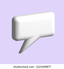  Speech bubble, cloud 3D.Callouts for text in comics, to indicate conversation 3D