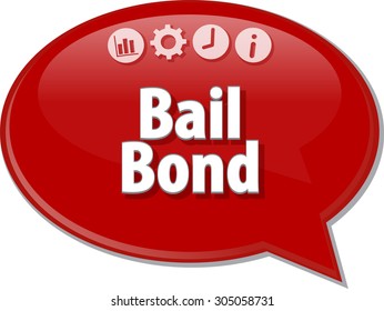 Speech Bubble Dialog Illustration Of Business Term Saying Bail Bond