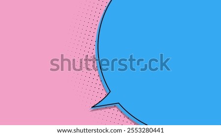 Speech bubble illustration, right-side expanding version