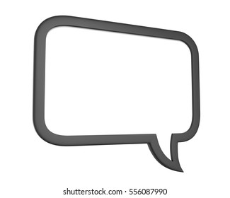Speech Bubble Isolated. 3D rendering