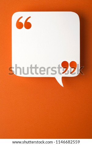 speech bubble on orange background