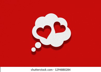 Speech bubble on red background, Couple - Powered by Shutterstock