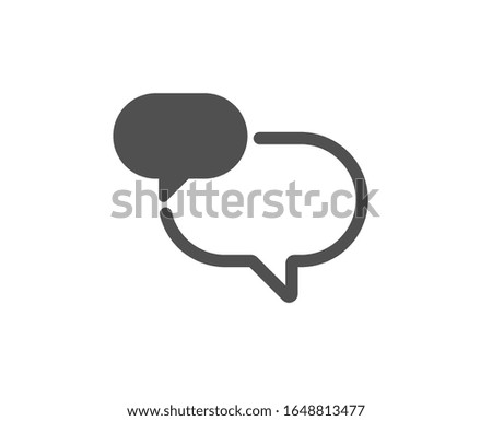 Speech bubble sign. Chat comment icon. Social media message symbol. Classic flat style. Simple chat message icon.