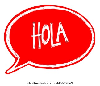 Speech Bubble Word Hola Stock Illustration 445652863 | Shutterstock