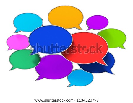 speech bubbles concept 3d illustration