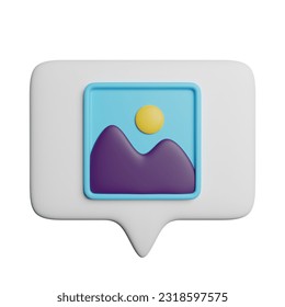 Speech Conversation Chat 3D Rendering Illustration