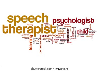 Speech Therapist Word Cloud Concept Stock Illustration 491234578 ...