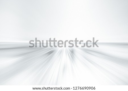 SPEED LIGHT BACKGROUND, BLURRED MOTION LINES ON EMPTY HIGHWAY ROAD, SILVER EFFECT, ACCELERATION, FUTURISTIC DESIGN, ABSTRACT WHITE BACKDROP FOR TRANSPORTATION USAGE