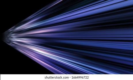 Speed Light Data Network Stream Technology Abstract 3D Illustration Background