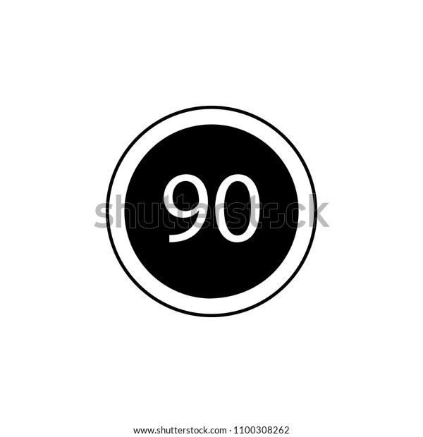 speed limit icon. Element of\
web icon with one color for mobile concept and web apps. Isolated\
speed limit icon can be used for web and mobile on white\
background