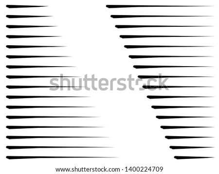 Speed lines.Comic lines background.Fast horizontal lines.Black comic lines.