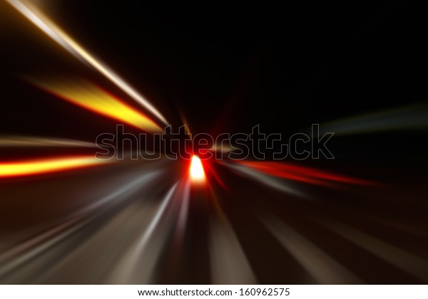 speed motion on night road\
