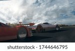 Speed racing. Render 3d. Illustration.