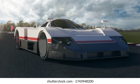 Speed racing. Render 3d. Illustration.