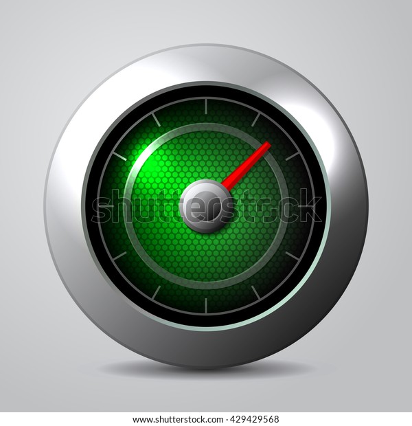 Speedometer in the car\
isolate.\
illustration