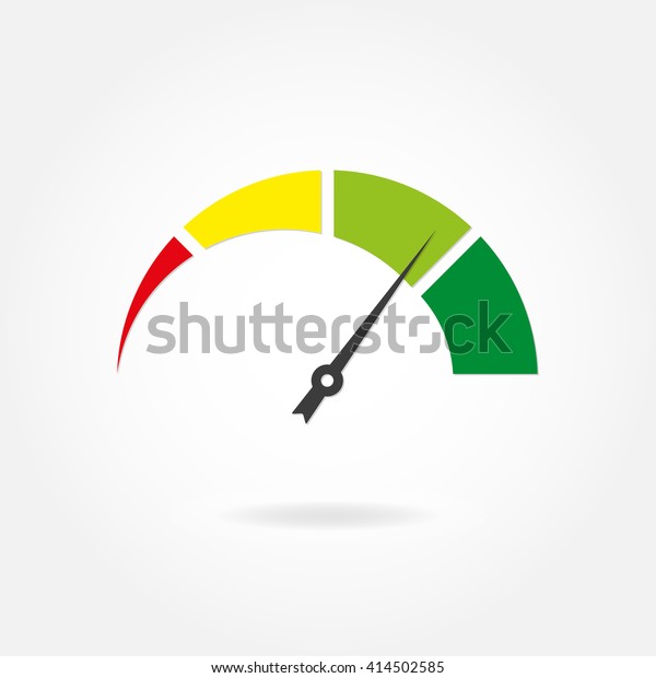 Speedometer Icon Arrow Meter Gauge Element Stock Illustration 414502585