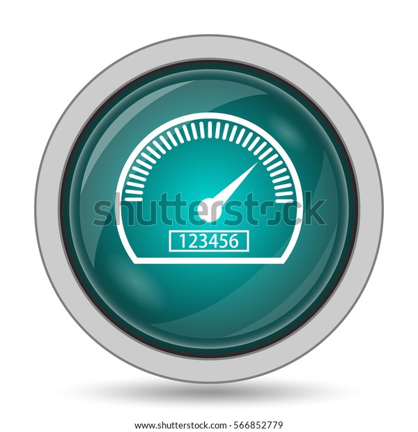 Speedometer\
icon, website button on white\
background.\
