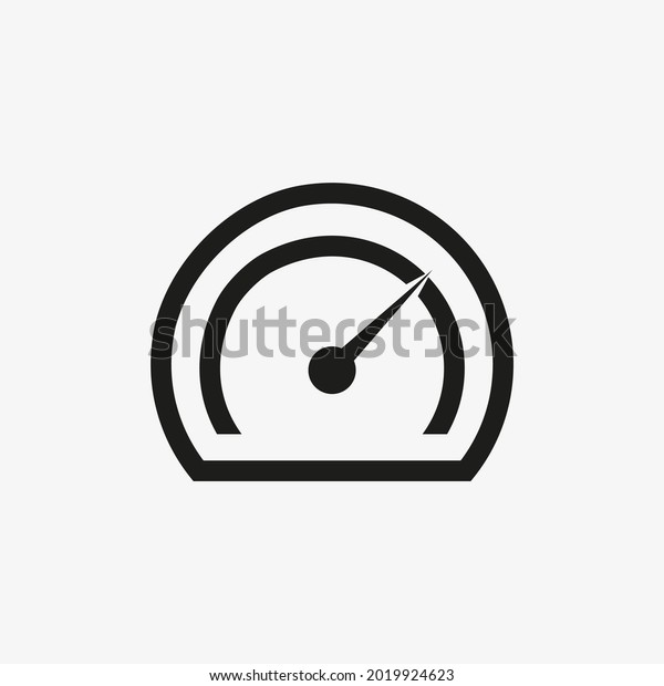 Speedometer or tachometer icon for auto\
websites and mobile UI design. Car dashboard\
symbol.