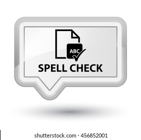 Spell Check Document White Banner Button