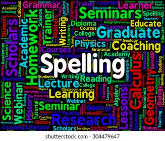 Spelling Word Indicating Write Pen And Penmanship