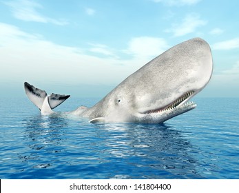 Sperm Whale Computer Generated 3D Illustration