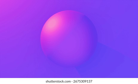 Sphere purple gradient. Computer generated 3d render. 3D Illustration