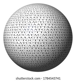 Sphere Textured With Genetic Code