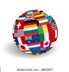 The sphere world flags