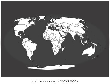 Sphere World Map Blank Base Stock Illustration 1519976165 | Shutterstock