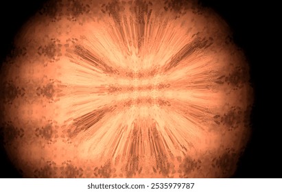 A spherical object with a textured surface in shades of orange and brown, resembling solar flares or a star. Highlights dynamic and explosive processes.