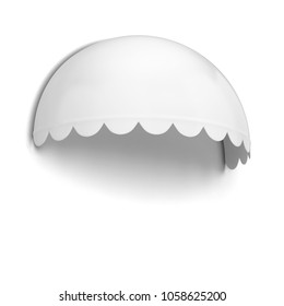 Spherical Store Awning. 3d Illustration Isolated On White Background 