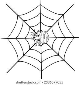 Spider web drawing design