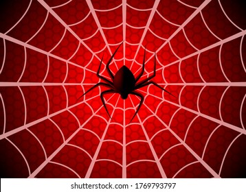 Spider Web. Cobweb Trap, Gossamer Halloween Graphic Silhouette. Spider Man Funny Spooky Party Net Texture, Wallpaper Spiderweb Pattern Design Template