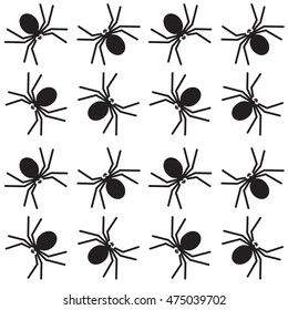 Spiders Seamless Pattern Halloween Background Isolated Stock ...