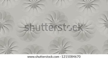 spiderweb flower lace seamless pattern in silver shades