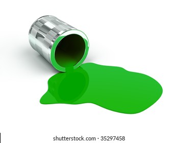 Spilled Green Paint