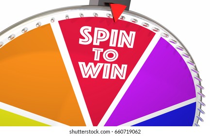 Spin To Win Game Show Wheel Play Jackpot 3d Illustration