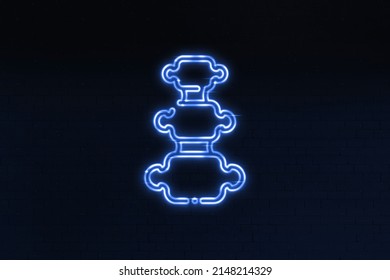 Spinal Cord Injury Icon Neon Style