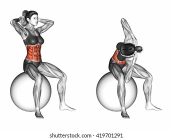 Spinal Stretch. 3D Illustration